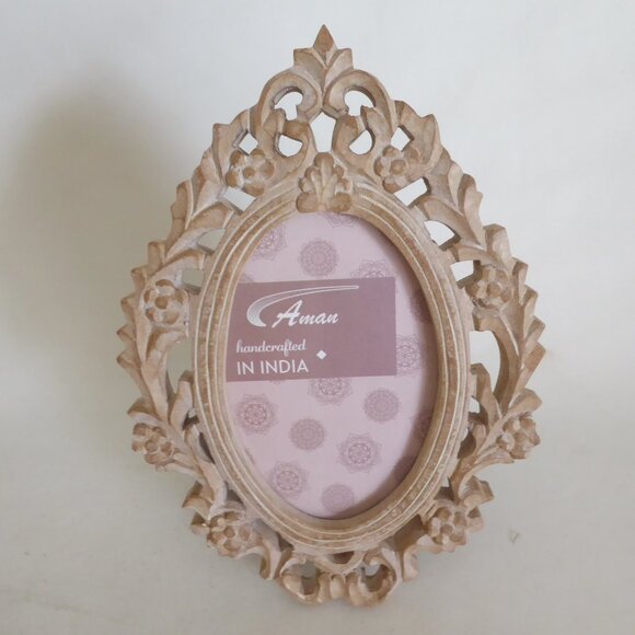 NEW 4” x 6” 5” x 7” OVAL RUSTIC CARVED ANTIQUE PICTURE FRAME SHABBY CHIC 3 QTY - Picture 10 of 16